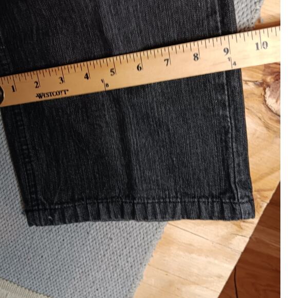 ENYCE Sean Combs Vintage Jeans 38X31 Black Loose Straight Street Back Flap Y2k - Picture 15 of 16